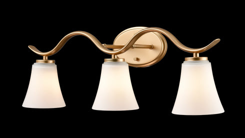 Taormina Modern Bathroom Vanity Light Fixture 3-Light Milk Glass Shade