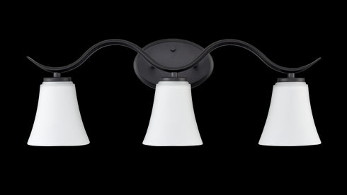 Taormina Modern Bathroom Vanity Light Fixture 3-Light Milk Glass Shade