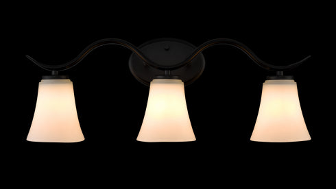 Taormina Modern Bathroom Vanity Light Fixture 3-Light Milk Glass Shade