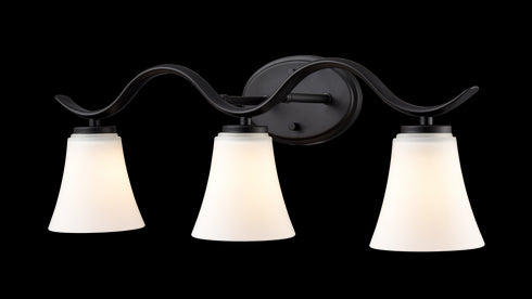 Taormina Modern Bathroom Vanity Light Fixture 3-Light Milk Glass Shade