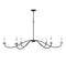 6-Light Chandelier in Matte Black