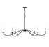 6-Light Chandelier in Matte Black