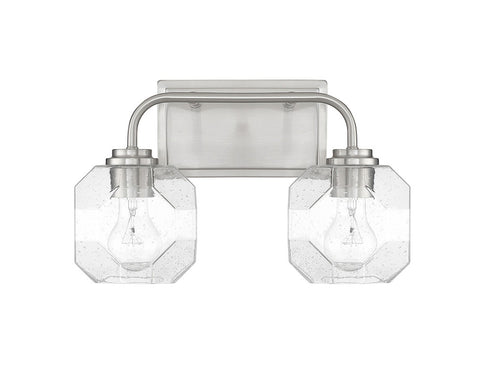 Baldwin 2-Light Bathroom Vanity Light in Satin Nickel