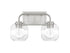 Baldwin 2-Light Bathroom Vanity Light in Satin Nickel