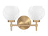 Hannah 2-Light Bathroom Vanity Light in Matte Black