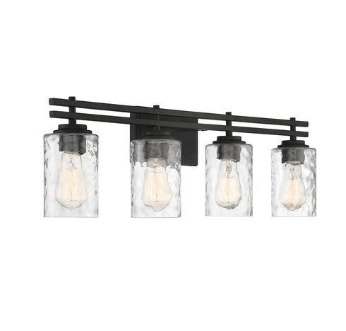 Baxter 4-Light Bathroom Vanity Light in Warm Brass