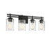 Baxter 4-Light Bathroom Vanity Light in Warm Brass