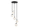 5-Light Chandelier in Matte Black