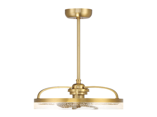 Lyria LED Fan D'Lier in Warm Brass