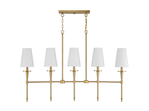 Trundle 5-Light Linear Chandelier in Matte Black