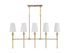 Trundle 5-Light Linear Chandelier in Matte Black