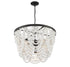 5-Light Chandelier in White with Oil Rubbed Bronze