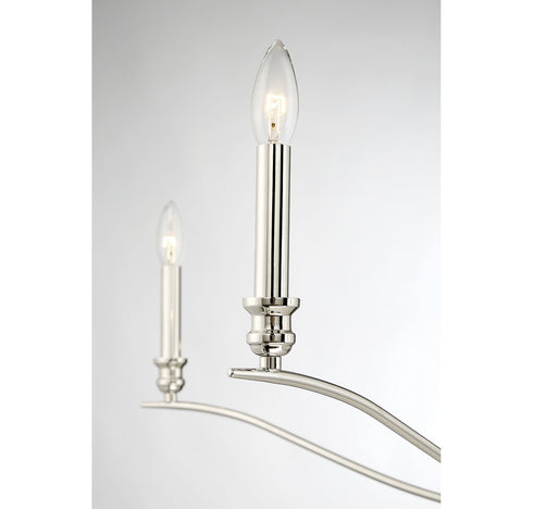 5-Light Chandelier in Polished Nickel