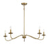 5-Light Chandelier in Matte Black