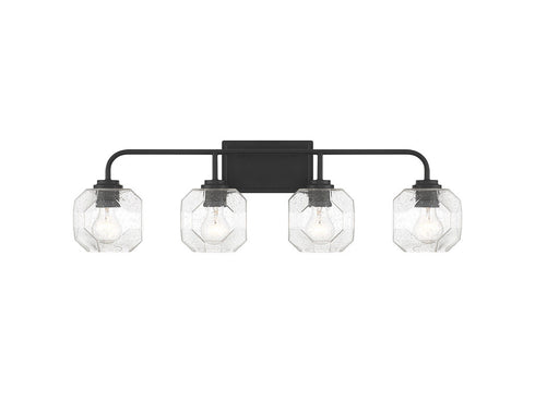 Baldwin 4-Light Bathroom Vanity Light in Matte Black