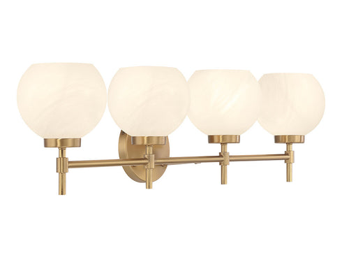 Hannah 4-Light Bathroom Vanity Light in Matte Black