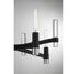 Windamere 4-Light Chandelier in Textured Black with Polished Nickel Accents