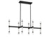 Kingsburg 12-Light Linear Chandelier in Matte Black