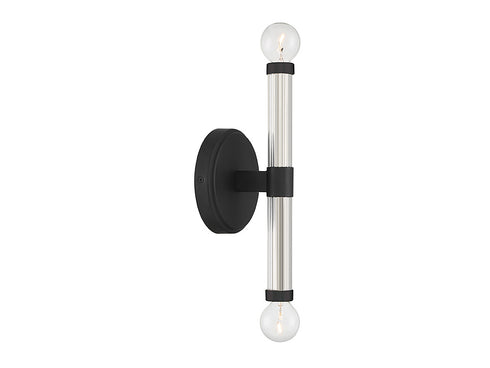 Kingsburg 2-Light Wall Sconce in Matte Black