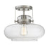 1-Light Ceiling Light in Polished Nickel