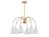 6-Light Chandelier in Matte Black