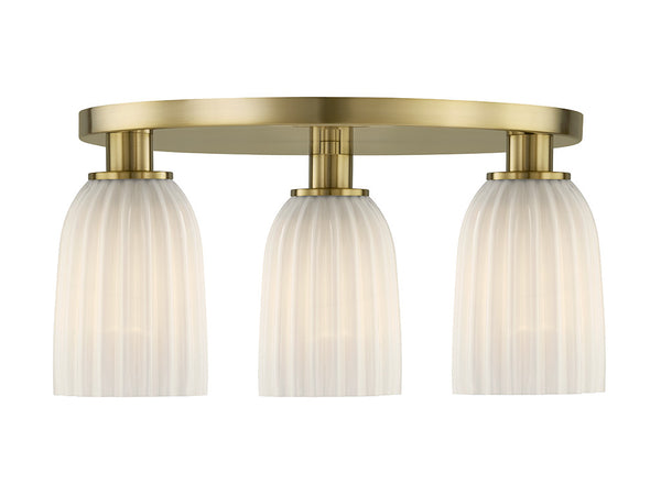 Baldwin 3-Light Flush Mount in Noble Brass