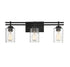 Baxter 3-Light Bathroom Vanity Light in Black