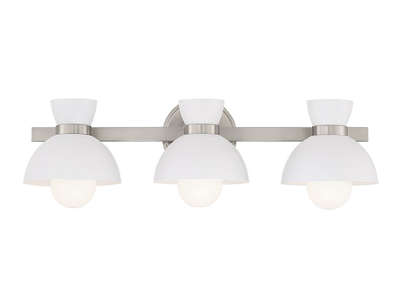 3-Light Bathroom Vanity Light in Brushed Nickel