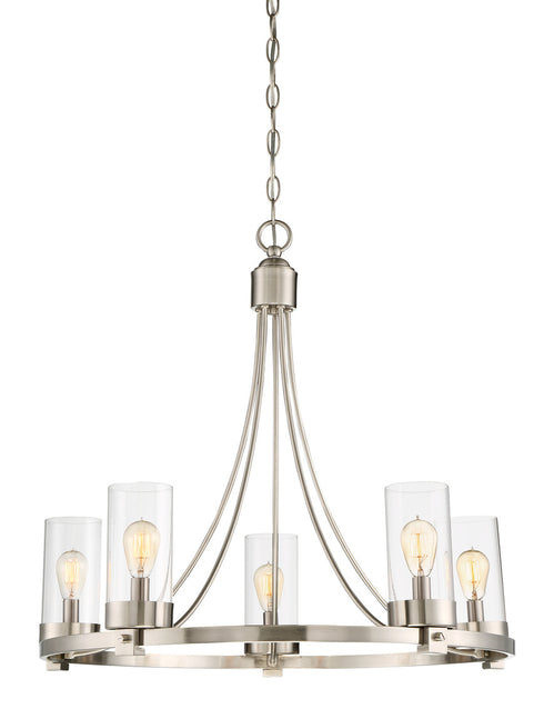 5-Light Chandelier in Matte Black