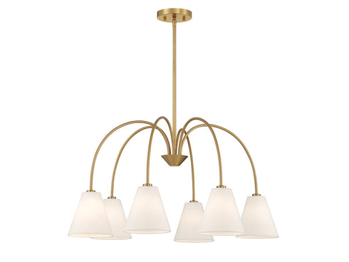 6-Light Chandelier in Matte Black