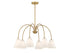 6-Light Chandelier in Matte Black