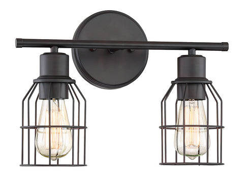 2-Light Bathroom Vanity Light in Oil Rubbed Bronze