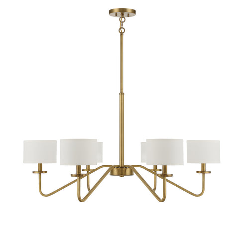 6-Light Chandelier in Matte Black