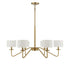 6-Light Chandelier in Matte Black