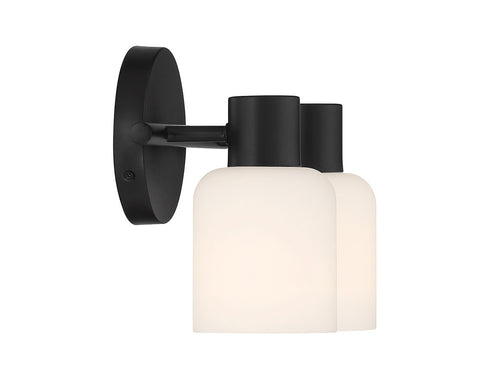 Strand 2-Light Bathroom Vanity Light in Matte Black