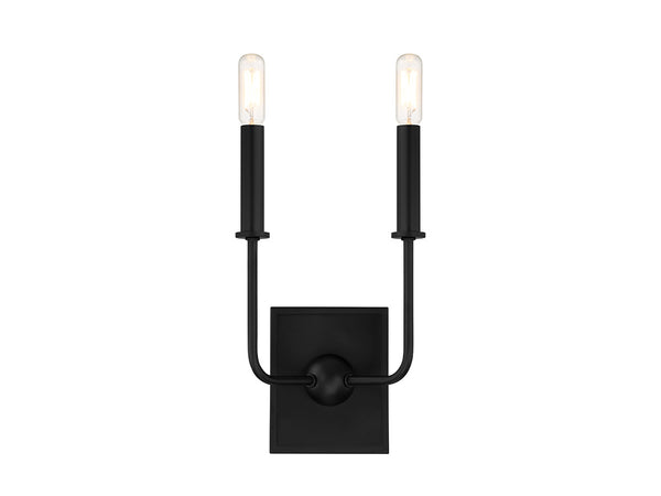 Avondale 2-Light Wall Sconce in Matte Black