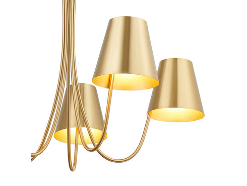 5-Light Chandelier in Matte Black