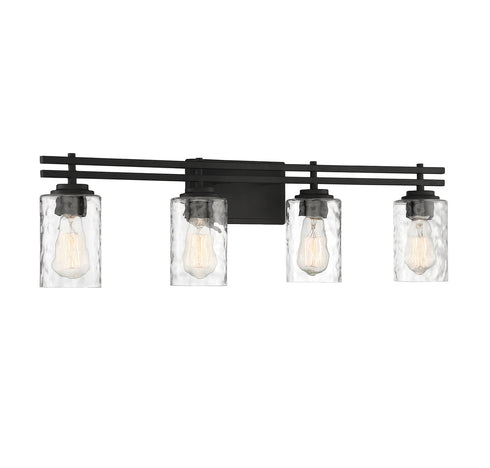 Baxter 4-Light Bathroom Vanity Light in Warm Brass