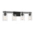 Baxter 4-Light Bathroom Vanity Light in Warm Brass