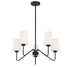 5-Light Chandelier in Matte Black