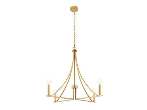 4-Light Chandelier in Brushed Nickel