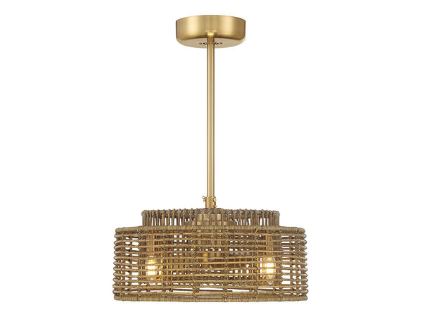 Ferndale 4-Light Fan D'Lier in Warm Brass