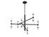 Kingsburg 12-Light Chandelier in Matte Black