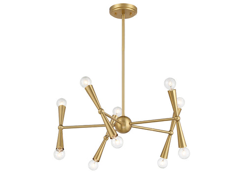 10-Light Chandelier in Chrome