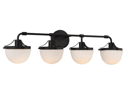 Meredith 4-Light Bathroom Vanity Light in Matte Black