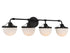 Meredith 4-Light Bathroom Vanity Light in Matte Black