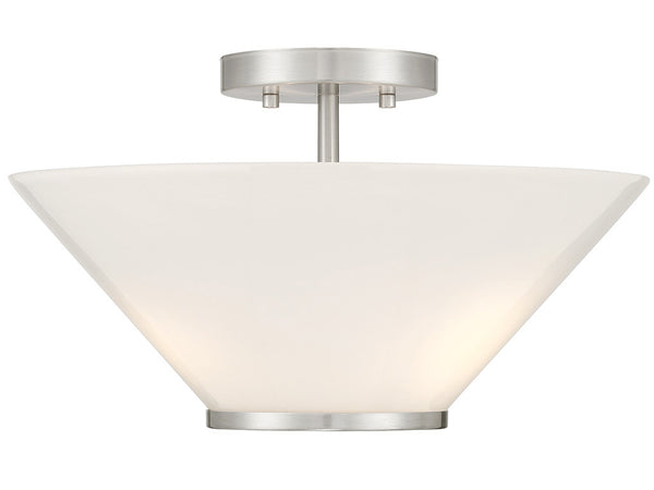 Blair 3-Light Convertible Semi-Flush or Pendant in Satin Nickel