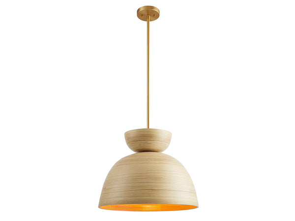 Agave 1-Light Pendant in Natural Bamboo