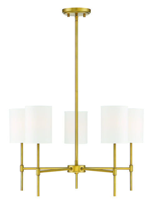 5-Light Chandelier in Bisque White