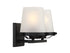 Klein 2-Light Bathroom Vanity Light in Warm Brass